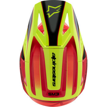 ALPINESTARS Youth SM3 Motorcycle Helmet - Fray - Gloss Red/Yellow Fluo/Black - Large  8301625-3051-YL