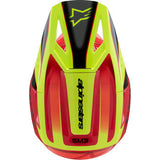 ALPINESTARS Youth SM3 Motorcycle Helmet - Fray - Gloss Red/Yellow Fluo/Black - Large  8301625-3051-YL