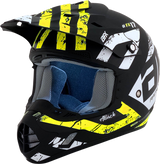 AFX FX-17Y Motorcycle Helmet - Attack - Matte Black/Hi-Vis Yellow - Medium 0111-1415