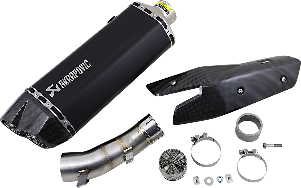 Akrapovic Exhaust Kawasaki ZH2 2020-2024 Black Muffler in Titanium S-K10SO25-HGITBL