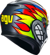 AGV K3 Motorcycle Helmet - Birdy 2.0 - Gray/Yellow/Red - Large 2118381004012L