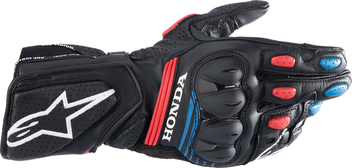 ALPINESTARS Honda SP-8 V3 Gloves - Black/Bright Red/Blue - XL 3558423-1317-XL