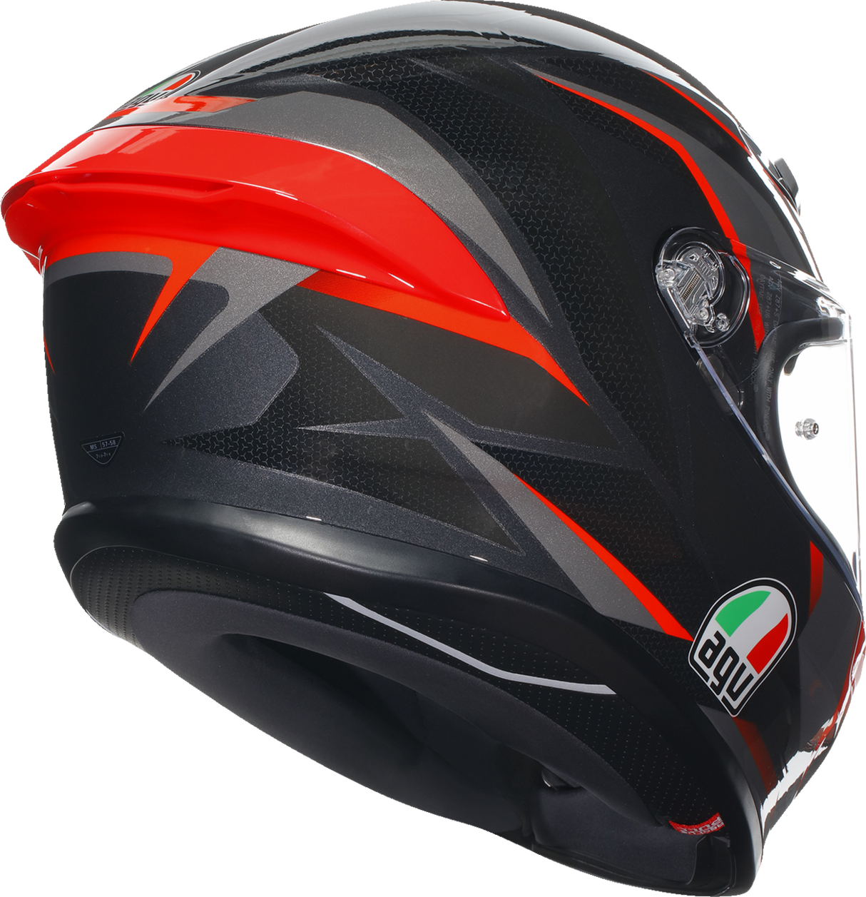 AGV K6 S Motorcycle Helmet - Slashcut - Black/Gray/Red - Small 2118395002014S