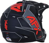 AFX FX-17 Motorcycle Helmet - Aced - Matte Black/Red - Large 0110-6486