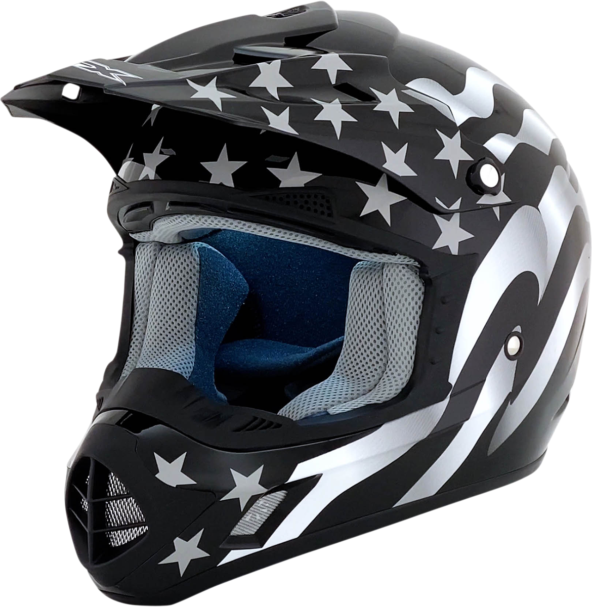 AFX FX-17 Motorcycle Helmet - Flag - Stealth - XS 0110-2362