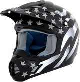 AFX FX-17 Motorcycle Helmet - Flag - Stealth - XS 0110-2362