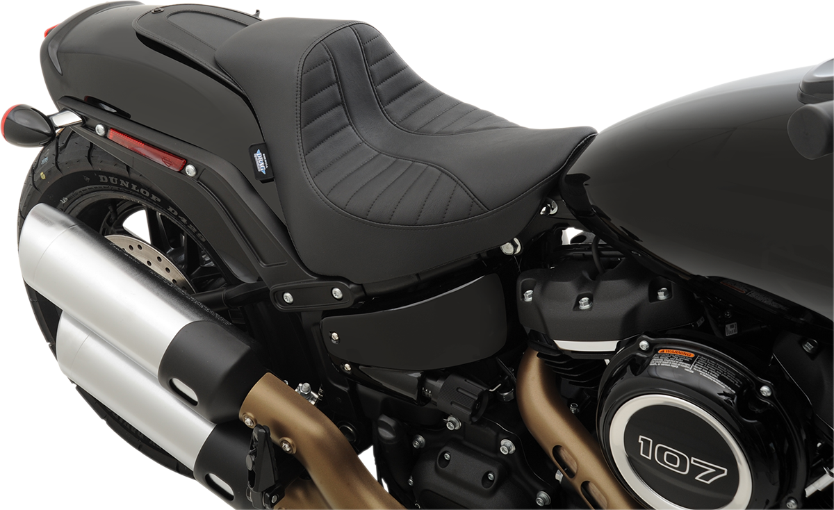 DRAG SPECIALTIES EZ-Solo Seat - Scorpion Stitch - Vinyl - FXFB '18-'22 ACT EZ-ON STYLE 0802-1128