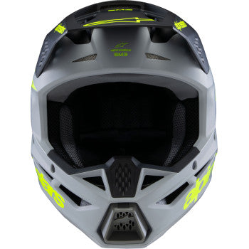 ALPINESTARS Youth SM3 Motorcycle Helmet - Radium - Matte Gray/Black/Yellow Fluo - Large 8301825-9510-YL