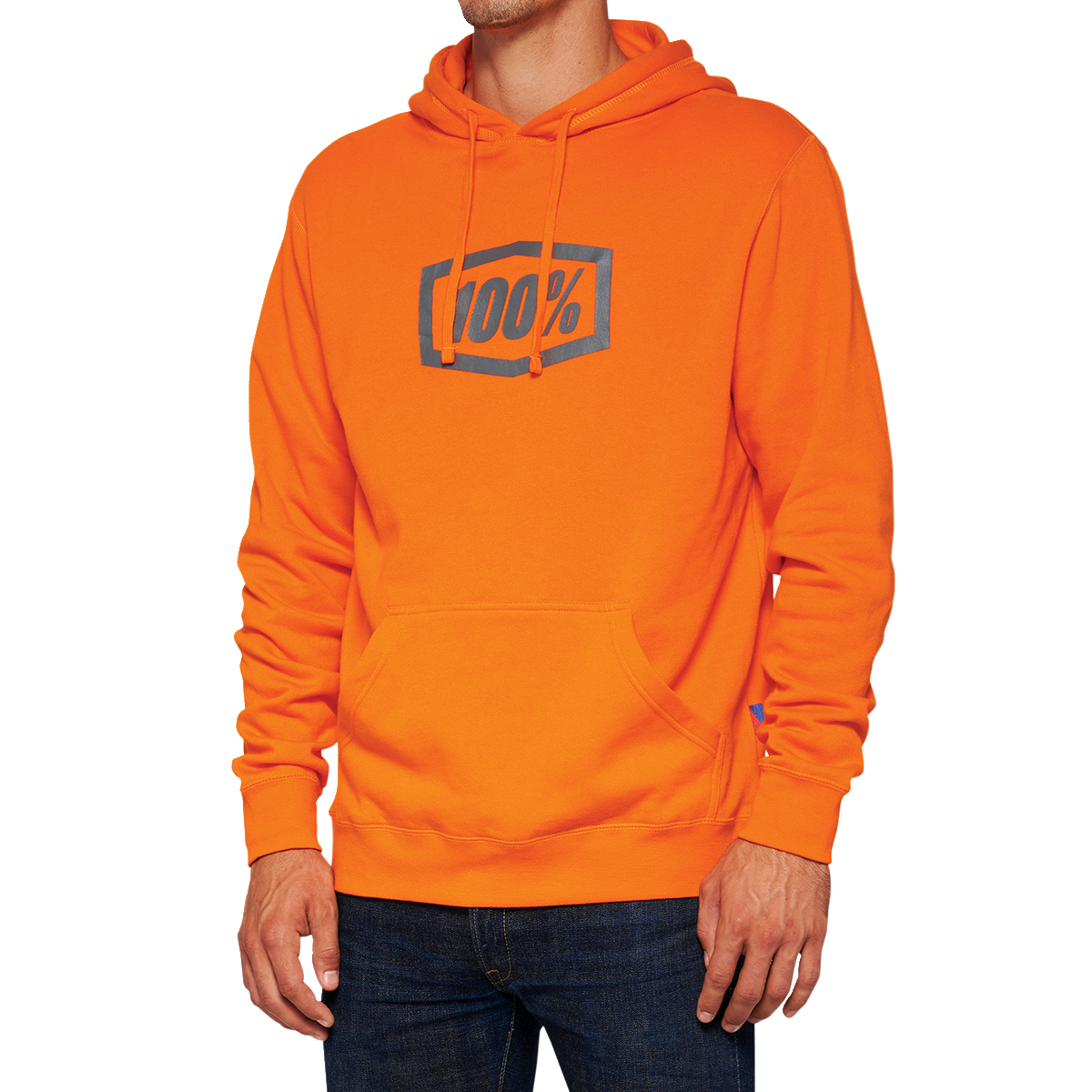 100% Hoodie Icon - Orange - Large 20029-00022