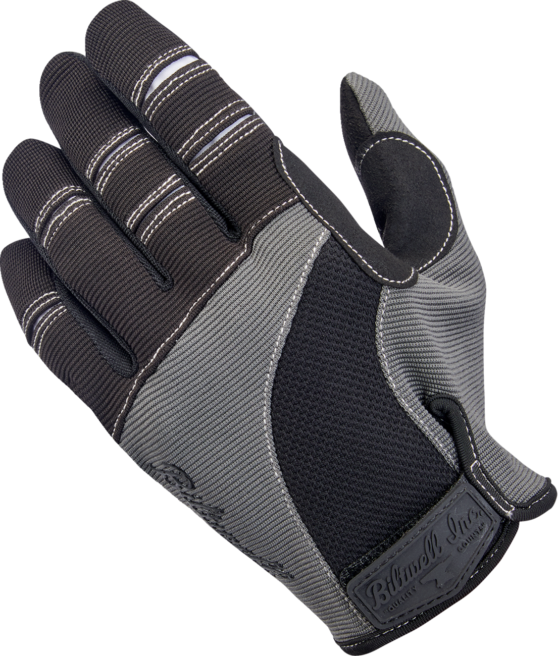 BILTWELL Moto Gloves - Gray/Black - Large 1501-1101-004