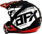 AFX FX-17Y Motorcycle Helmet - Attack - Matte Black/Red - Medium 0111-1403