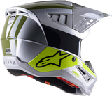 ALPINESTARS SM5 Motorcycle Helmet - Bond - Silver/Yellow/Green - 2XL 8303522-1956-2X