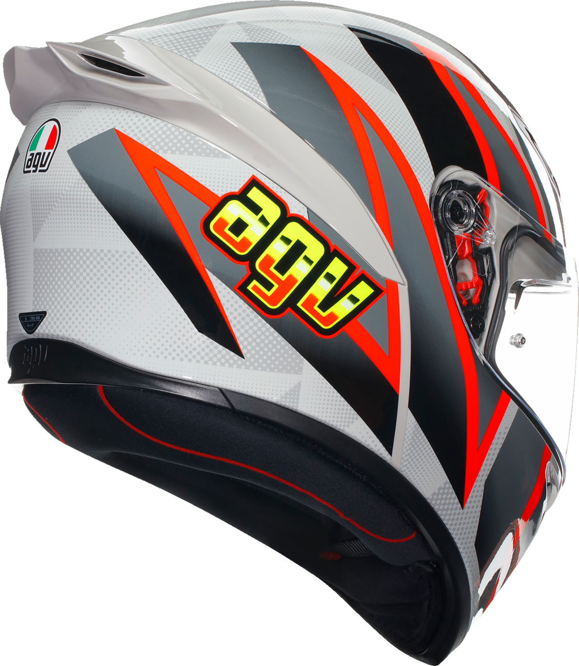 AGV K1 S Motorcycle Helmet - Blipper - Gray/Red - Small 2118394003030S