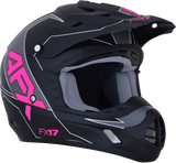 AFX FX-17 Motorcycle Helmet - Aced - Matte Black/Pink - XS 0110-6509