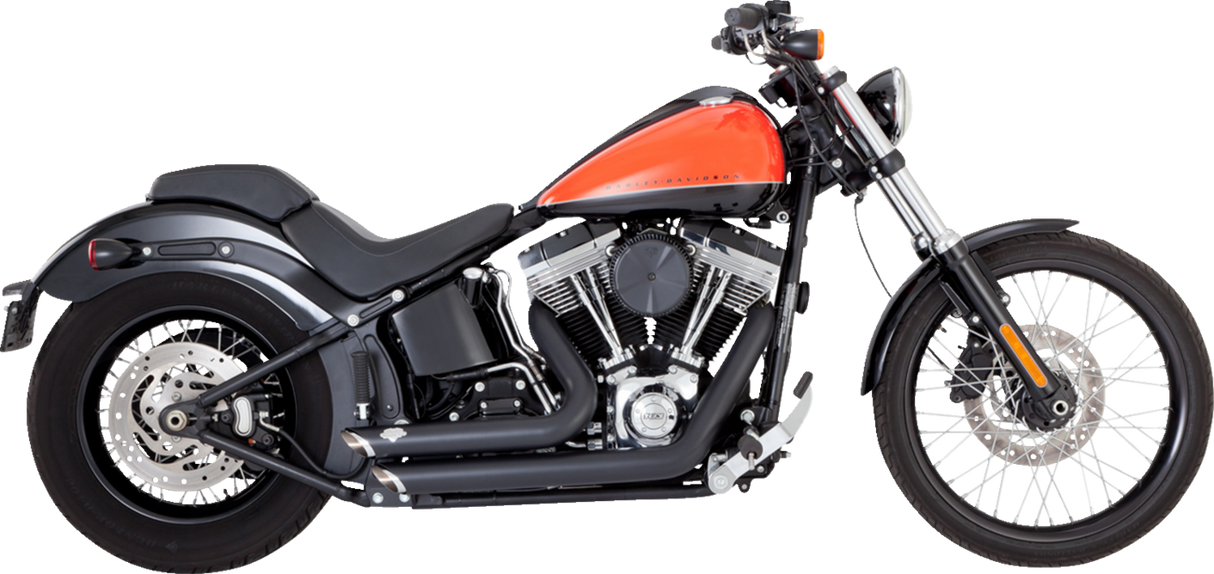 VANCE & HINES Shortshots Staggered Exhaust System - Matte Black 47325