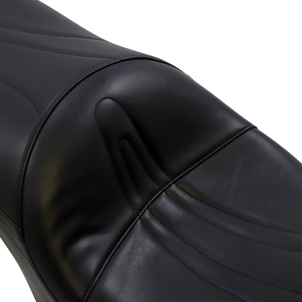 LE PERA Sorrento 2-Up Seat - Stitched - Black - FLHT LK-907