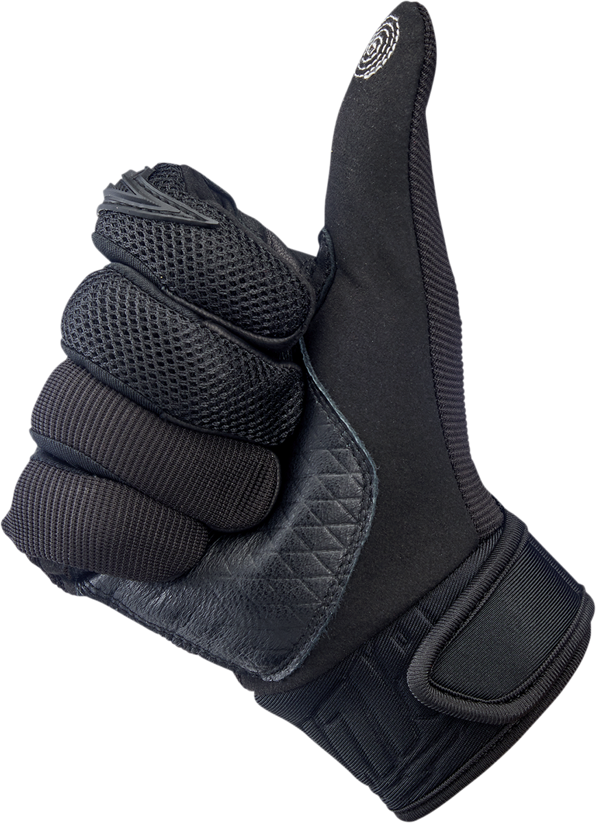 BILTWELL Baja Gloves - Black Out - Small 1508-0101-302