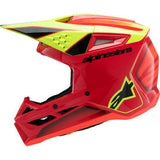 ALPINESTARS Youth SM3 Motorcycle Helmet - Fray - Gloss Red/Yellow Fluo/Black - Large  8301625-3051-YL