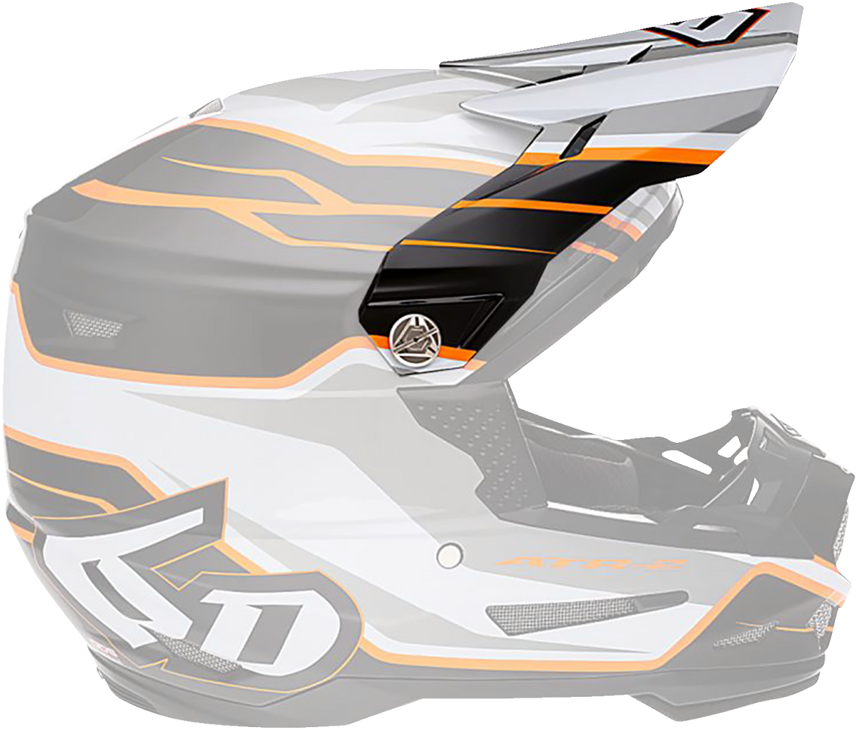 6D ATR-2 Visor - Phase - White Orange 72-6100