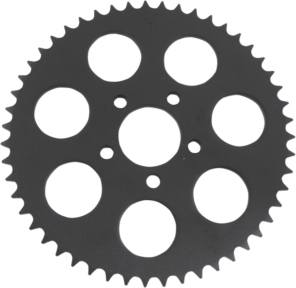 DRAG SPECIALTIES Rear Sprocket - Gloss Black - Flat - 51 Tooth 16423EB