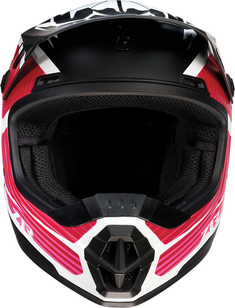 Z1R Youth Rise Motorcycle Helmet - Flame - Pink - Medium 0111-1452