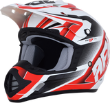 AFX FX-17 Motorcycle Helmet - Force - Pearl White/Red - Small 0110-5244