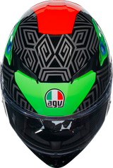 AGV K3 Motorcycle Helmet - Kamaleon - Black/Red/Green - Small 2118381004013S