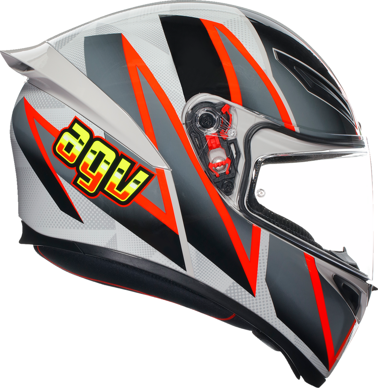 AGV K1 S Motorcycle Helmet - Blipper - Gray/Red - Large 2118394003030L