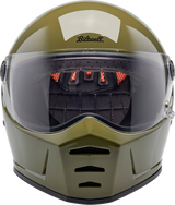 BILTWELL Lane Splitter Helmet - Gloss Olive Green - Medium 1004-154-503