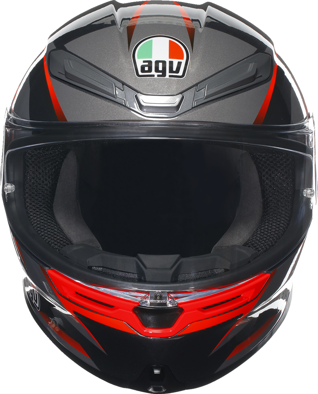 AGV K6 S Motorcycle Helmet - Slashcut - Black/Gray/Red - Small 2118395002014S