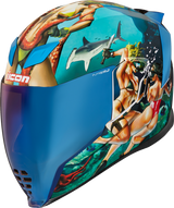 ICON Airflite™ Motorcycle Helmet - Pleasuredome4 - Blue - Small 0101-15001