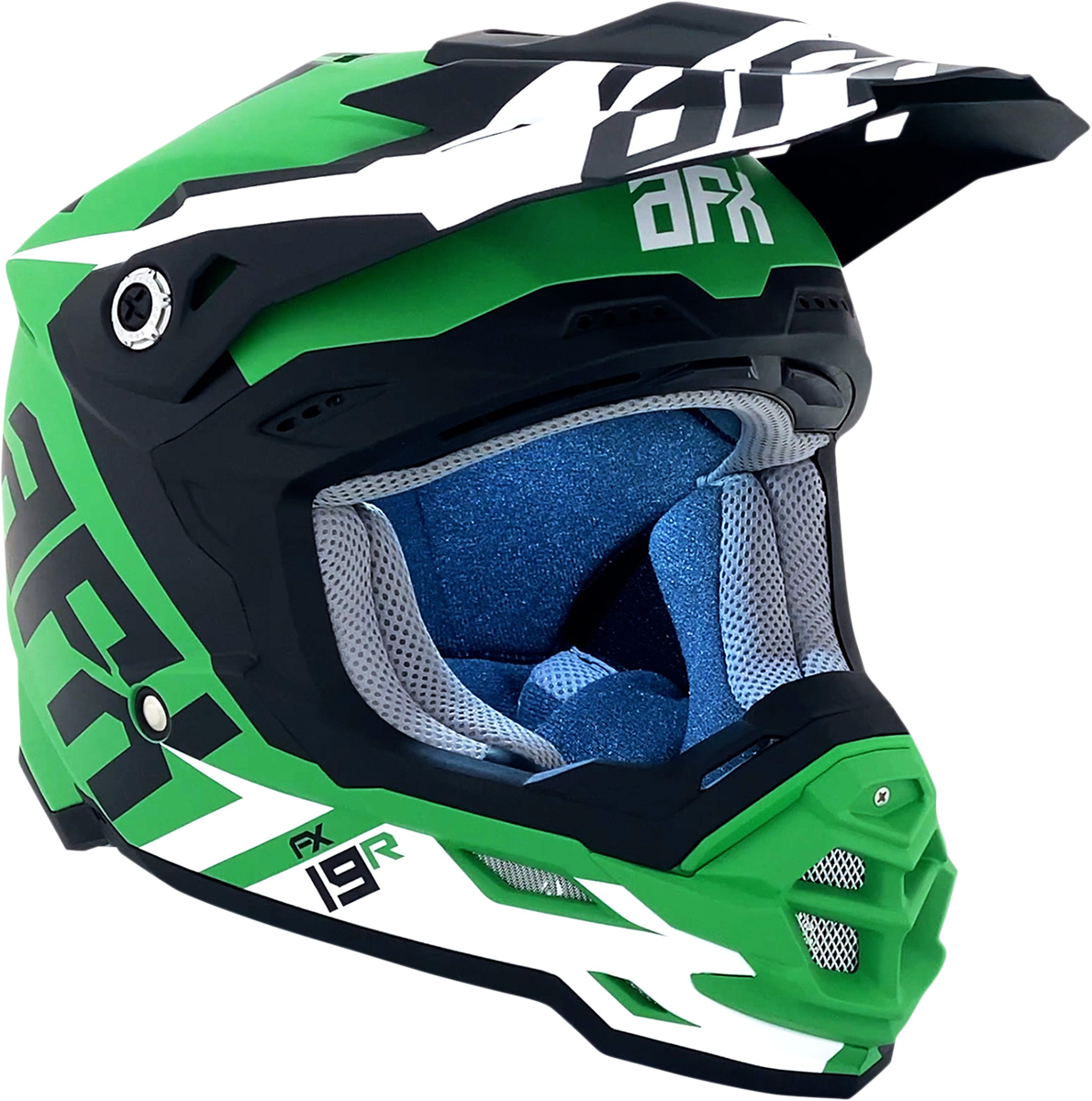 AFX FX-19R Motorcycle Helmet - Racing - Matte Green - Large 0110-7080