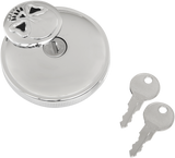 DRAG SPECIALTIES Gas Cap - Non-Vented Skull Locking - Chrome 03-0320AS-B