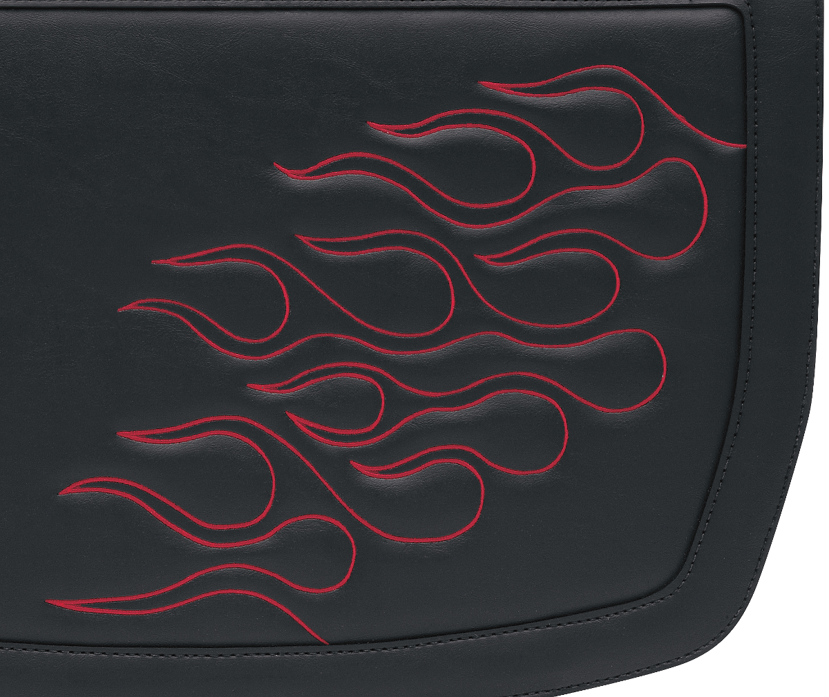 SADDLEMEN Flame Saddlebag - Dark Red - Jumbo X021-05-0425