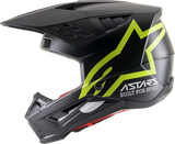 ALPINESTARS SM5 Motorcycle Helmet - Compass - Matte Black/Yellow Fluo - XS 8303321-1559-XS