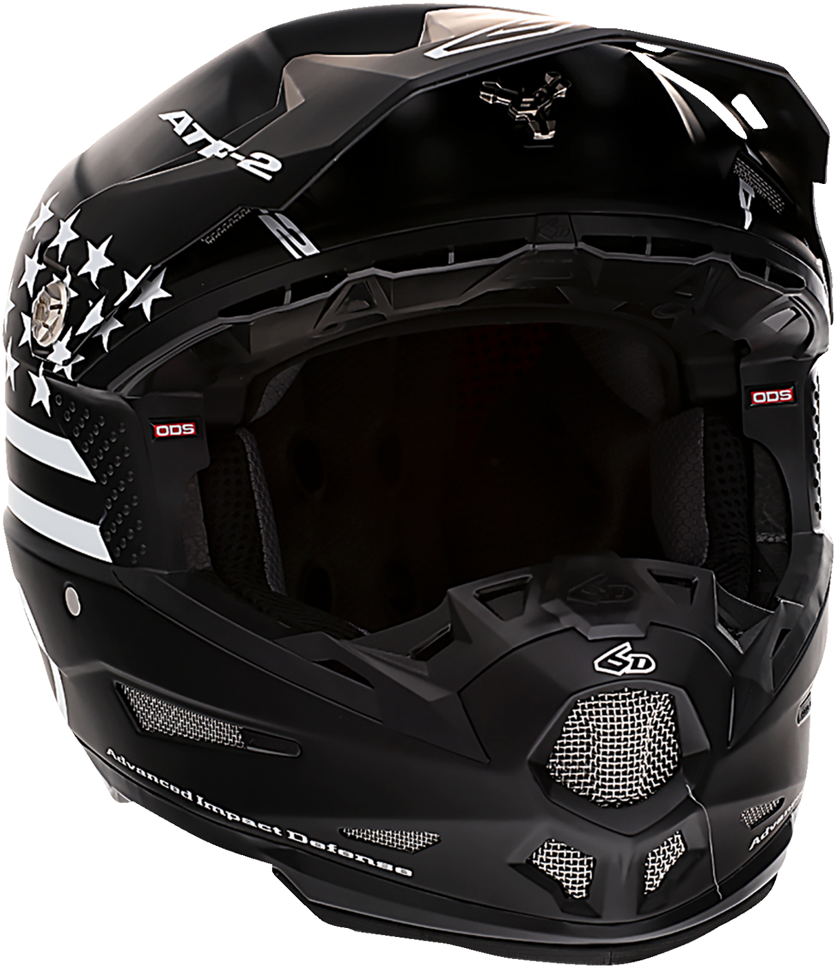 6D ATR-2 Motorcycle Helmet - Tactical - Black - Large 12-3007