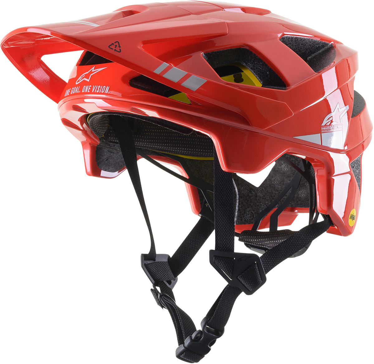 ALPINESTARS Vector Tech Bicycle Helmet - Bright Red/Light Gray Glossy - MIPS® - Large 8700721-3199-LG