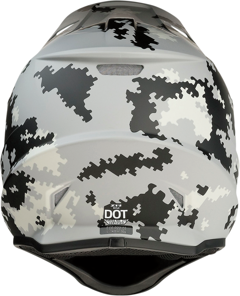 Z1R Rise Motorcycle Helmet - Digi Camo - Gray - Small 0110-7265