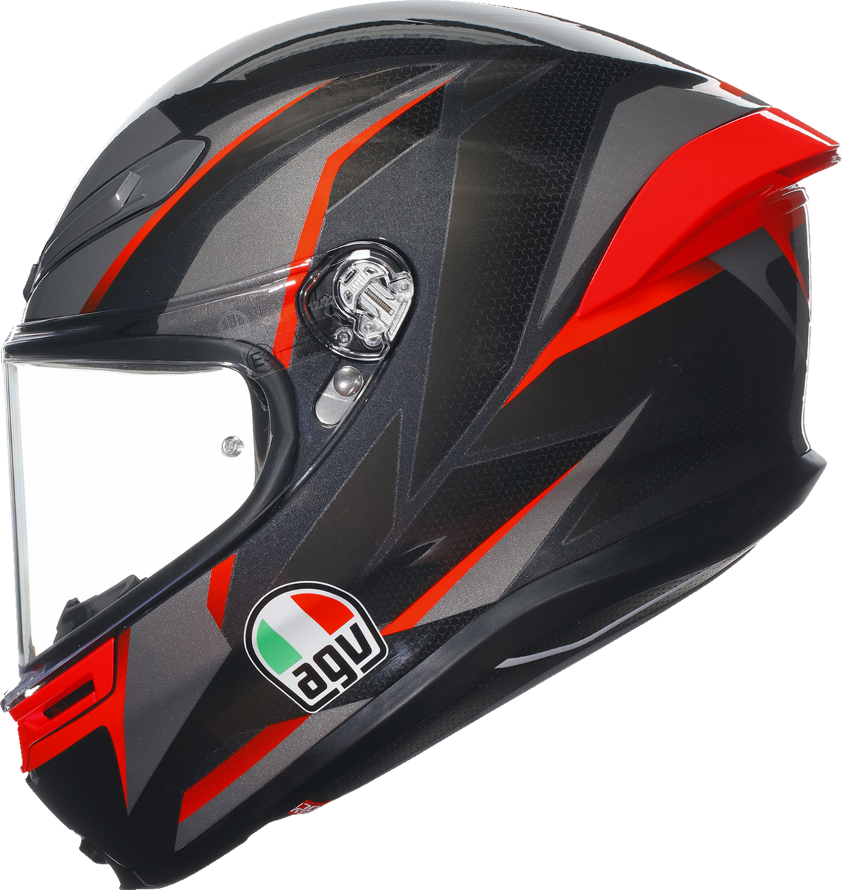 AGV K6 S Motorcycle Helmet - Slashcut - Black/Gray/Red - Small 2118395002014S