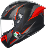 AGV K6 S Motorcycle Helmet - Slashcut - Black/Gray/Red - Small 2118395002014S