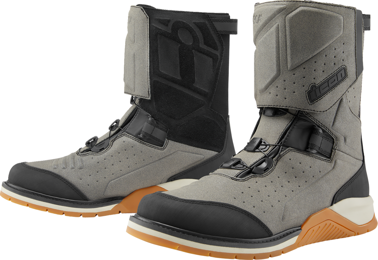 ICON Alcan Waterproof Boots - Gray - Size 12 3403-1253