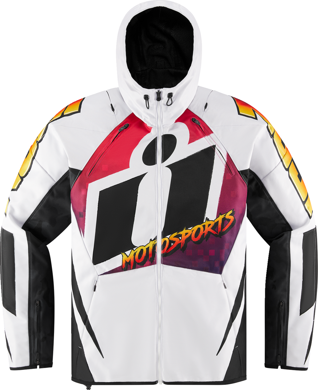 ICON Airform Quarterflash Jacket - White/Black/Red - 3XL 2820-5961