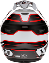 6D ATR-2 Motorcycle Helmet - Phase - White/Red - 2XL 12-2839