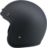 BILTWELL Bonanza Motorcycle Helmet - Flat Black - Small 1001-201-202