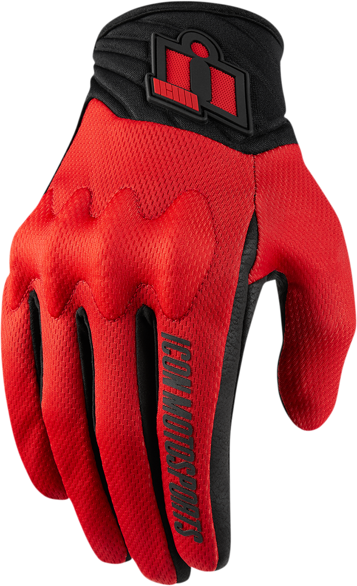 ICON Anthem 2 CE™ Gloves - Red - 2XL 3301-3687