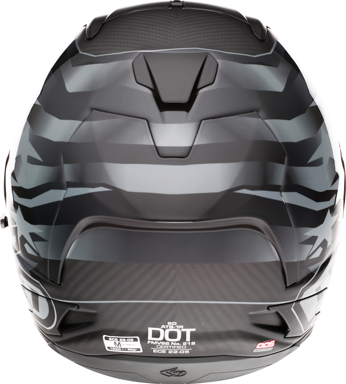 6D ATS-1R Motorcycle Helmet - Patriot - Black - Medium 30-0606