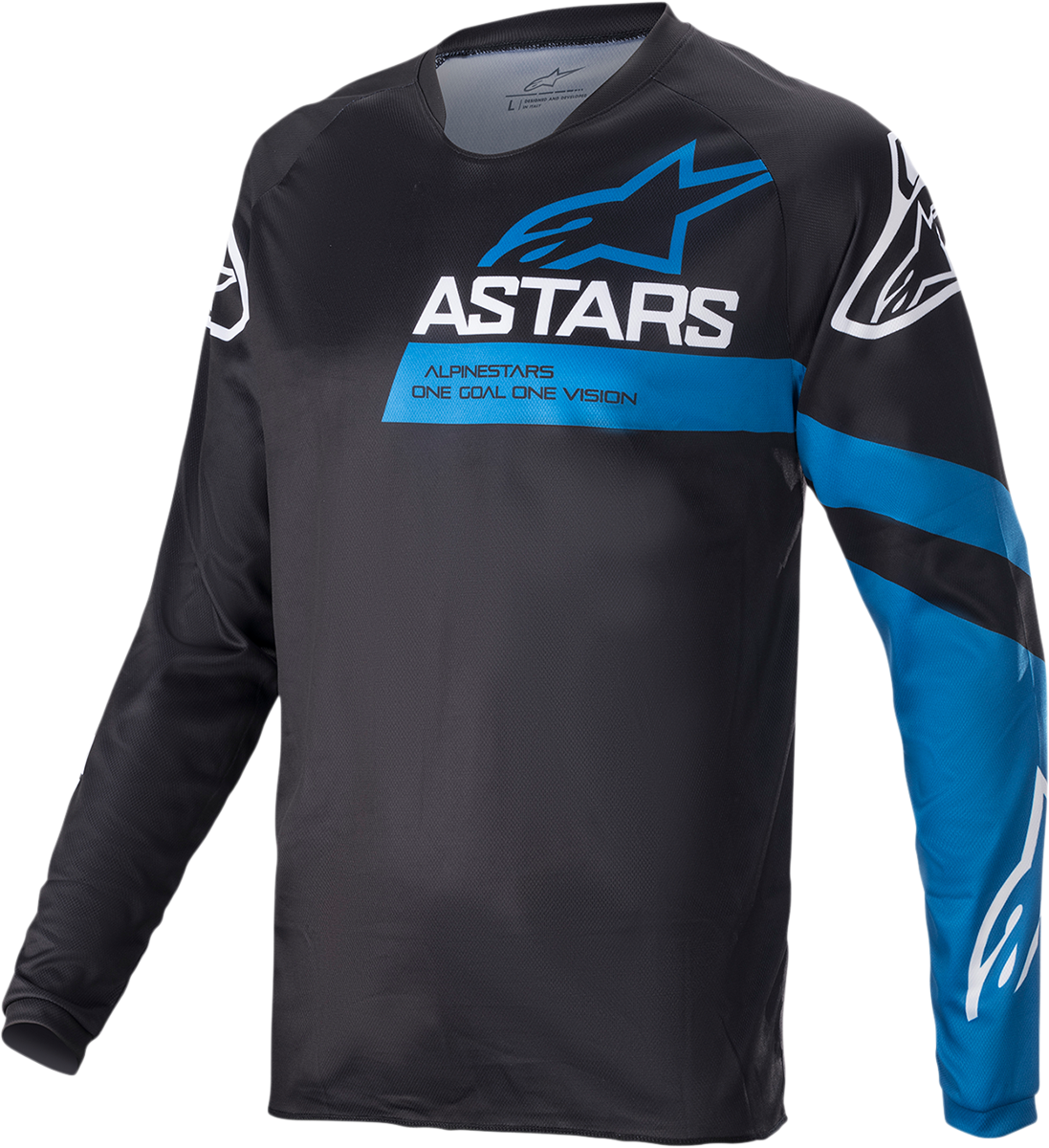 ALPINESTARS Racer V3 Long-Sleeve Jersey - Black/Bright Blue - 2XL 1762822-1078-2X