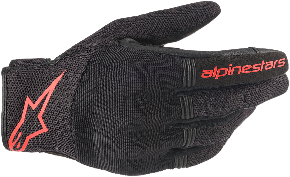 ALPINESTARS Copper Gloves - Black/Fluo Red - 3XL 3568420-1030-3X