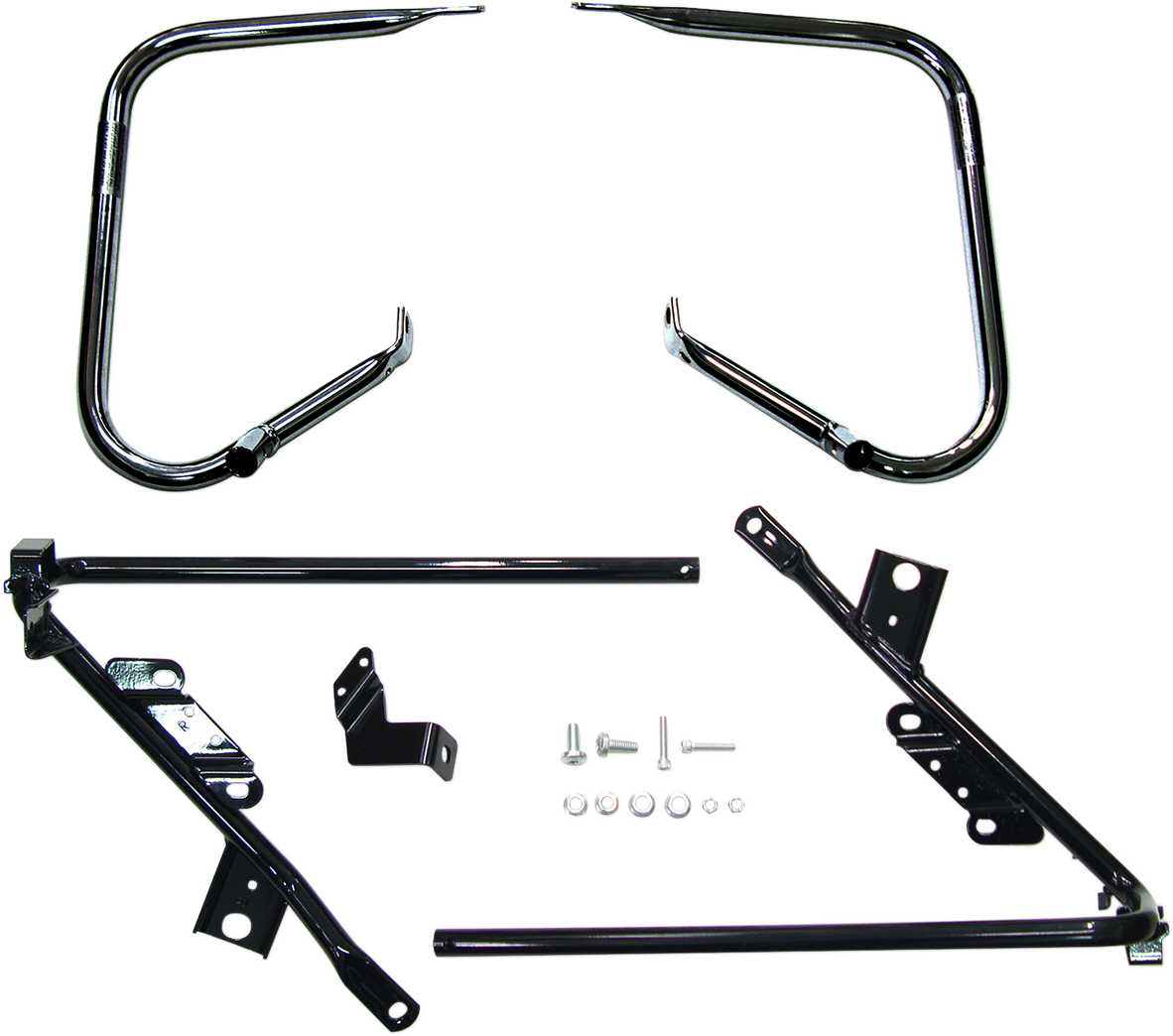 DRAG SPECIALTIES Saddlebag Support Brackets - Black - 09-13FLT 21058B