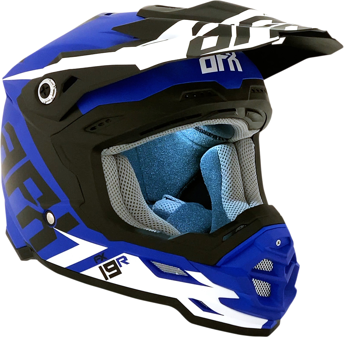 AFX FX-19R Motorcycle Helmet - Racing - Matte Blue - Large 0110-7070